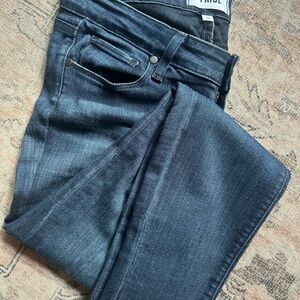Dark Blue Stretchy Paige Women's Jeans - Size 28